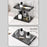 Double Layer Medium Size Cosmetic Organizer Makeup Storage Rack Lipstick Skincare Holder Stand - Transparent Black - 2