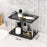 Double Layer Medium Size Cosmetic Organizer Makeup Storage Rack Lipstick Skincare Holder Stand - Transparent Black - 5