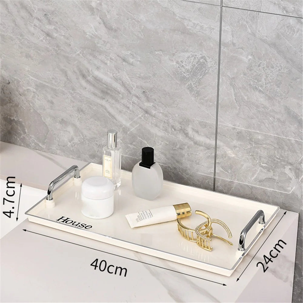 Single Layer Large Size Cosmetic Organizer Makeup Storage Rack Lipstick Skincare Holder Stand - Beige - 6