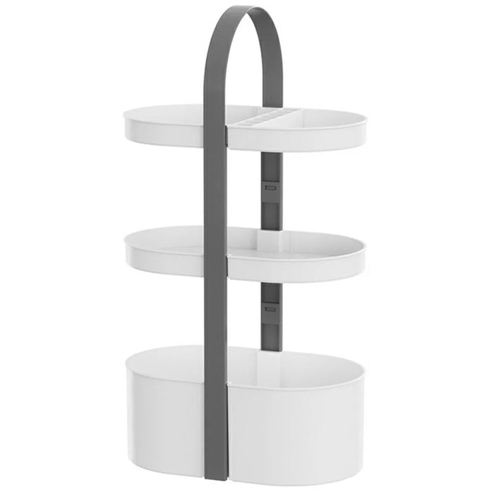 3 Layer Desktop Organizer Portable Basket Multifunctional ABS Storage Rack with Arched Handle - 1