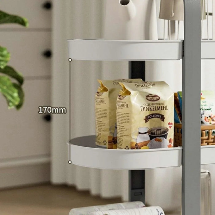 3 Layer Desktop Organizer Portable Basket Multifunctional ABS Storage Rack with Arched Handle - 3