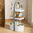 3 Layer Desktop Organizer Portable Basket Multifunctional ABS Storage Rack with Arched Handle - 5