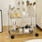 Dual Layer Clear PET Storage Cart Bathroom Bedroom Living Room Cosmetic Organizer Rack with Wheels - 4