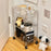 Clear 3-Tier Rolling Cart with Wheels Organizer Storage Rack for Bathroom Makeup Cosmetics Countertop - 3