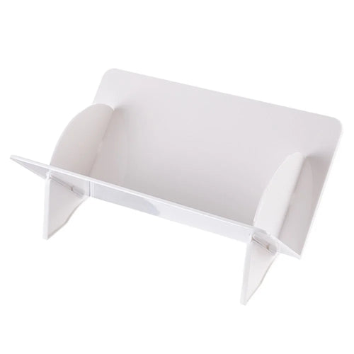 Tilted Desktop File Organizer Book Stand Document Holder Reading Rack Storage Shelf - White - 1