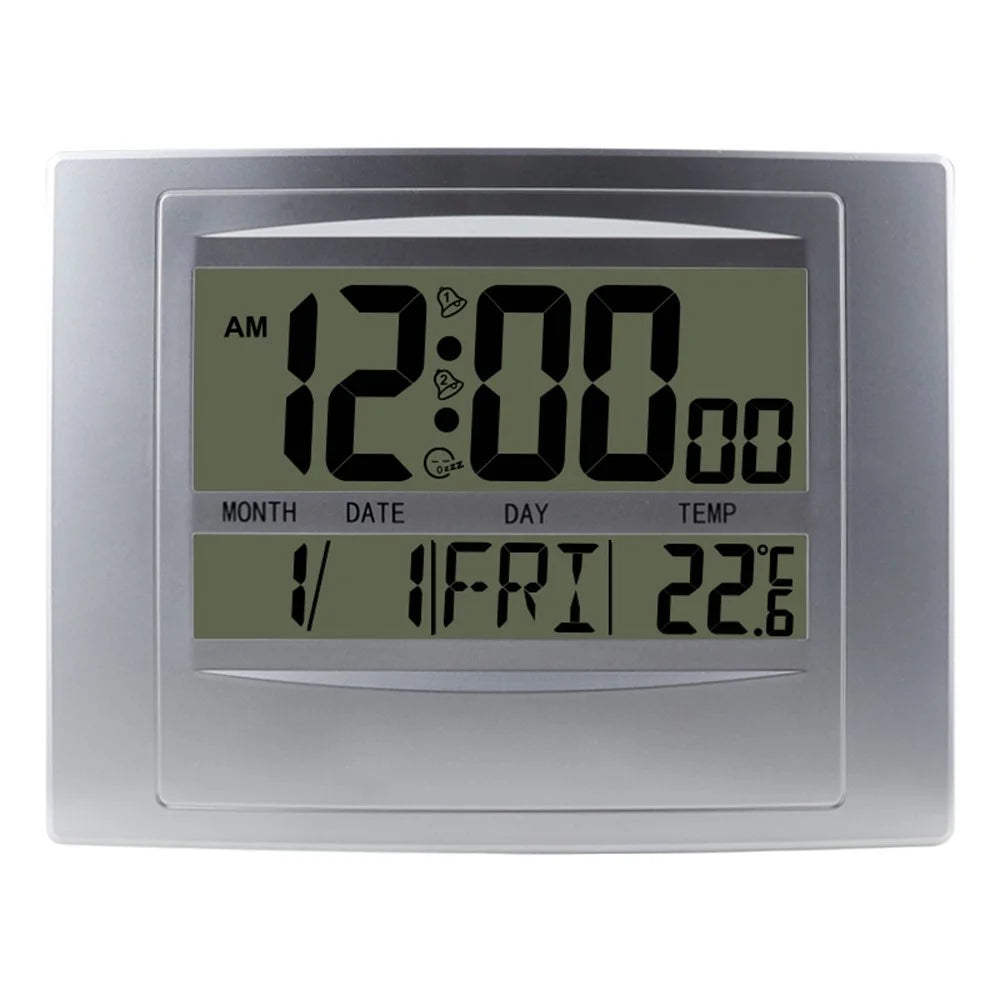 TS-H129Y Multifunction Digital Alarm Clock Large Screen Calendar Temperature Display Wall Clock - 1
