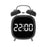 GH8032 Creative LED Alarm Clock Large Volume Metal Bell Digital Clock for Heavy Sleepers - Black Shell / White Light - 1