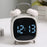 GH8032 Creative LED Alarm Clock Large Volume Metal Bell Digital Clock for Heavy Sleepers - Black Shell / White Light - 2