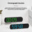 5512 LED Digital Alarm Clock Multi Function Time Temperature Date Display Electronic Clock - Black Shell / Blue Digital Display - 5