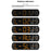 5512 LED Digital Alarm Clock Multi Function Time Temperature Date Display Electronic Clock - Black Shell / Blue Digital Display - 6