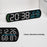 5512 LED Digital Alarm Clock Multi Function Time Temperature Date Display Electronic Clock - Black Shell / Blue Digital Display - 7