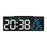 6668 LED Digital Alarm Clock Temperature Display USB Output Multiple Alarms Desktop Clock - Black Shell / Blue Digital Display - 1