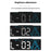 6668 LED Digital Alarm Clock Temperature Display USB Output Multiple Alarms Desktop Clock - Black Shell / Blue Digital Display - 4