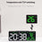 6668 LED Digital Alarm Clock Temperature Display USB Output Multiple Alarms Desktop Clock - Black Shell / Blue Digital Display - 7