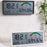 9554 LCD Digital Wall Clock Temperature Humidity Display Multi-Function Large Screen Clock - Black - 7