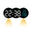 2808 Digital LED Wall Clock Living Room Multi-Function Temperature Date Display Alarm Clock with Light - Three Color Display - 1