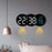 2808 Digital LED Wall Clock Living Room Multi-Function Temperature Date Display Alarm Clock with Light - Three Color Display - 2