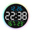 6672 Multifunctional Wall Clock Night Light Temperature Humidity Display Silent Electronic Clock - Three Color - 1