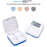 CR-210 Smart Pill Organizer 7-Day Medicine Dispenser 4 Compartments Portable Health Supplement Container (BPA Free, No FDA) - Blue - 6