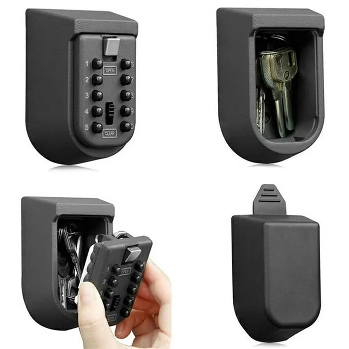 Outdoor Waterproof Wall Mounted Keys Lock Box Zinc Alloy Anti Theft Password Storage Case - 3