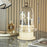 Luxury Makeup Organizer Rotating Cosmetic Brushes Lipstick Eyebrow Pencils Dust-Proof Storage Box - Light Yellow - 2
