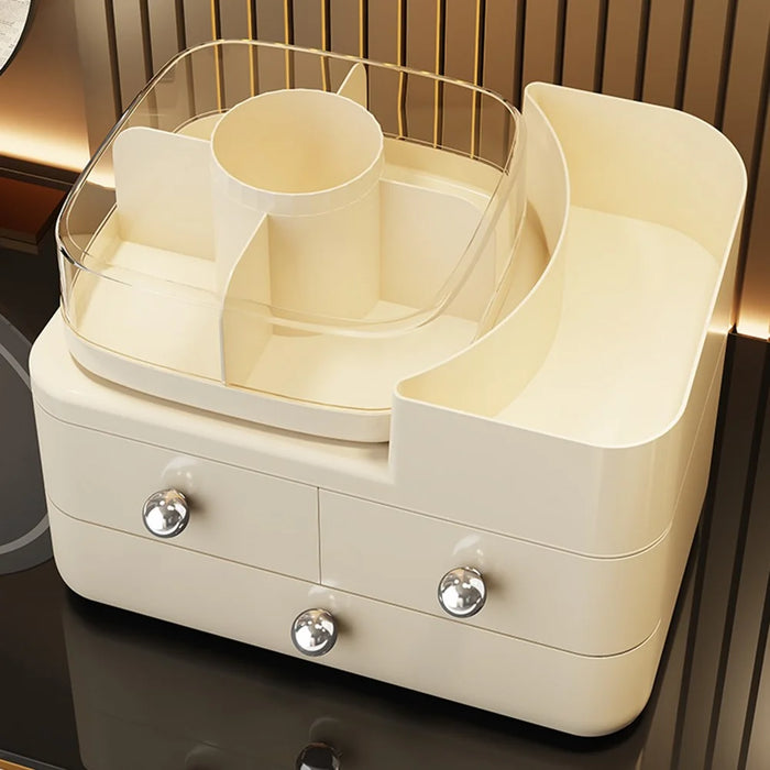 Rotating Makeup Organizer with Drawers Desktop Cosmetic Storage Box Lipstick Mask Holder - 5