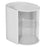 Rotating Makeup Organizer 2 Tier For Puff Sponge Lipstick Brush Storage Box with Dustproof Cover - White - 1