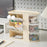 Desktop Organizer Multi-Drawer Storage Rack Office Stationery Holder Multi-Function Desk Tidy - Creamy White - 7