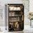 4-Tier Dust-Proof Cup Storage Cabinet Tea Coffee Drinkware Countertop Mug Organizer - Black - 1