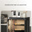 4-Tier Dust-Proof Cup Storage Cabinet Tea Coffee Drinkware Countertop Mug Organizer - Black - 4