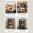 4-Tier Dust-Proof Cup Storage Cabinet Tea Coffee Drinkware Countertop Mug Organizer - Black - 6