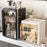 4-Tier Dust-Proof Cup Storage Cabinet Tea Coffee Drinkware Countertop Mug Organizer - Black - 7