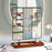 Multi-Tier Jewelry Stand Organizer Earring Bracelet Iron Display Rack with Wooden Base - 2