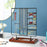 Multi-Tier Jewelry Stand Organizer Earring Bracelet Iron Display Rack with Wooden Base - 3