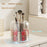 Rotating Makeup Organizer Brushes Lipsticks Cosmetics Clear PET Storage Container with Removable Base - Transparent - 5