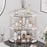 Clear 3-Tier Cosmetic Organizer Makeup Storage Rack Vanity Skincare Perfume Display Stand - White - 1