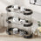 Clear 3-Tier Vanity Cosmetic Organizer Makeup Storage Rack Vanity Skincare Perfume Display Stand - Black - 1