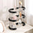 Clear 3-Tier Vanity Cosmetic Organizer Makeup Storage Rack Vanity Skincare Perfume Display Stand - Black - 3