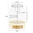 Makeup Organizer 360-Degree Rotating Desktop Storage Box Cosmetic Holder for Vanity Bedroom Lipstick Jewelry - Creamy Yellow - 7