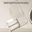 Cosmetic Organizer Box Transparent Flip Top Desktop Vanity Drawer Storage Lipstick Holder - Creamy White - 7