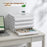 4 Drawer Storage Cabinet Office Home A4 File Documents Stationery HIPS + ABS Desktop Organizer - White - 2