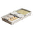 Under Bed Clothes Bedding PP Storage Box Foldable Double-Sided Lid Dustproof Organizer with Wheels, 100x50x13.5cm - White - 1