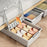 Under Bed Clothes Bedding PP Storage Box Foldable Double-Sided Lid Dustproof Organizer with Wheels, 100x50x13.5cm - White - 4