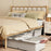 Under Bed Clothes Bedding PP Storage Box Foldable Double-Sided Lid Dustproof Organizer with Wheels, 100x50x13.5cm - White - 5