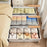 Under Bed Clothes Bedding PP Storage Box Foldable Double-Sided Lid Dustproof Organizer with Wheels, 100x50x13.5cm - White - 6