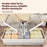 Under Bed Clothes Bedding PP Storage Box Foldable Double-Sided Lid Dustproof Organizer with Wheels, 100x50x28.5cm - Grey - 4