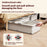 Under Bed Clothes Bedding PP Storage Box Foldable Double-Sided Lid Dustproof Organizer with Wheels, 100x50x28.5cm - Grey - 5
