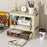 1-Layer Cabinet Desktop PP Organizer Transparent Door Stationery Cosmetics Storage Box - 5
