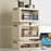 2-Layer Cabinet Desktop PP Organizer Transparent Door Stationery Cosmetics Storage Box - 3