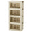 4-Layer Cabinet Desktop PP Organizer Transparent Door Stationery Cosmetics Storage Box - 1